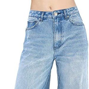 Jeans-Casual Denim Pants Straight Wide Leg Cargo Size XXL